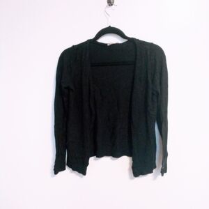 Orsay black cardigan with buttons at the cuffs, cropped fit, size large